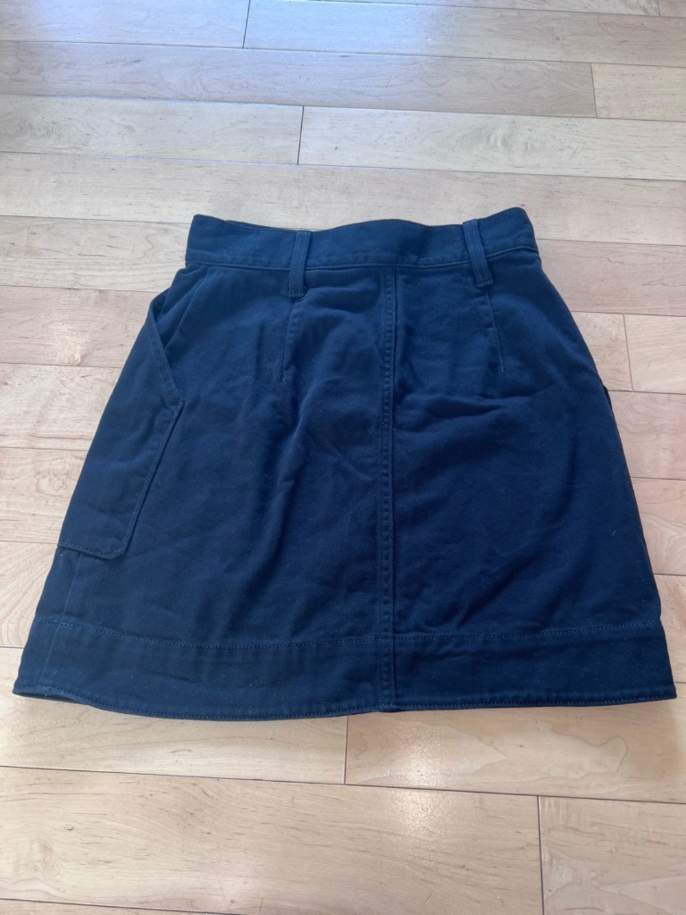 Banana Republic Black Corduroy Utility Mini Skirt 0 High Rise Pockets Preppy - Picture 8 of 10